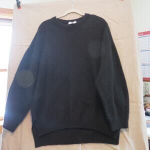 & Other Stories Stockholm Black Wool Oversized Sweater M Minimalist